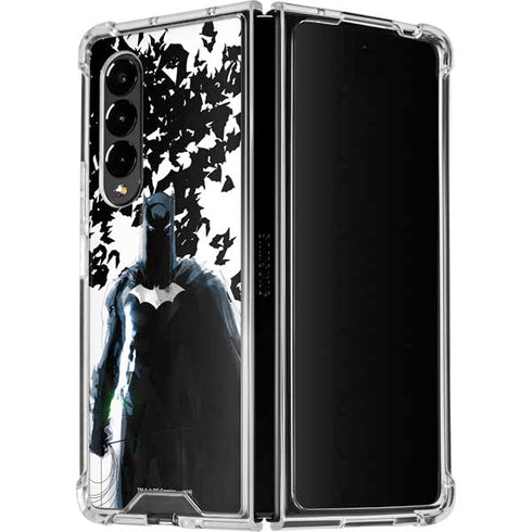 DC Comics Batman Holding batarang Art Galaxy Z Fold4 5G Clear Case